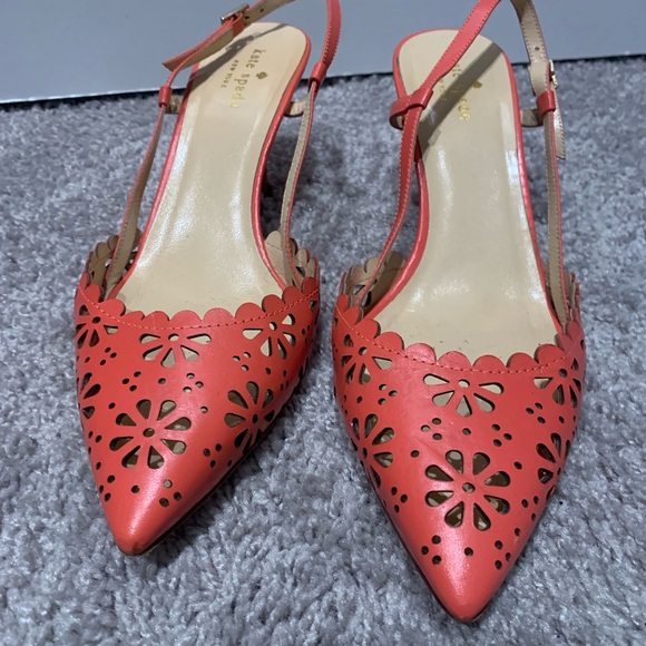 9.5 size Kate Spade sling back heels. Adjustable strap. 3 inch heel. - Picture 4 of 4
